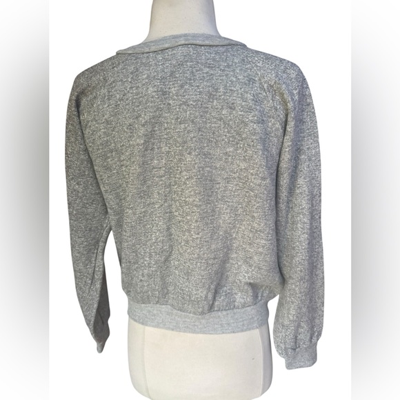 1970s Kmart Gray Crewneck, w/Raglan Sleeves Sweatshirt - Picture 3 of 4